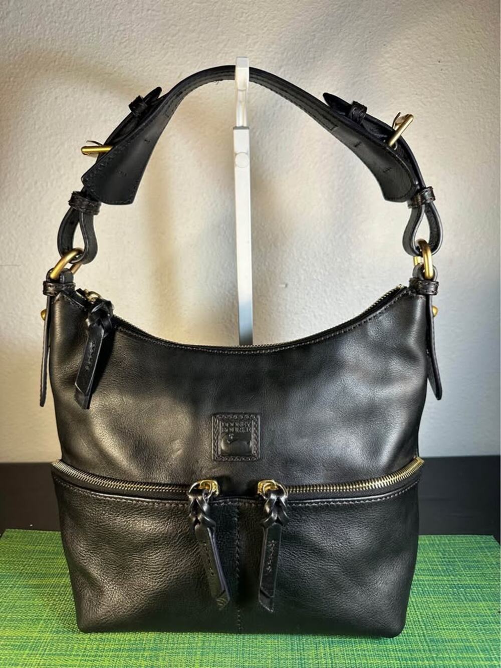 Dooney & Bourke Florentine Dillen Leather Pocket Hobo Bag – Black